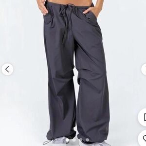 Princess Polly Charcoal and Black Wide Leg Pants